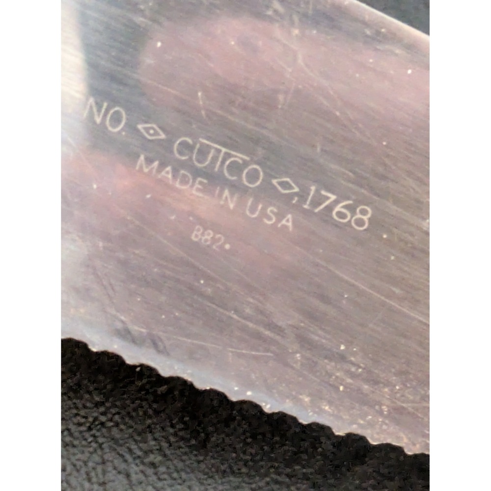 Cutco 1768 Spreader Spatula Serrated Knife Brown Marbled Handle USA - Picture 2 of 5